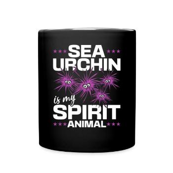 Seeigel ist mein Geist Tier - Seeigel - Tasse einfarbig - Schwarz - Vorne
