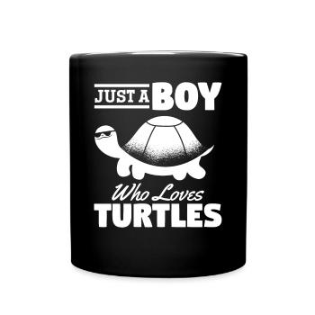 Turtle Lovers Sea Turtle - Just one - Full Colour Mug - black - Front