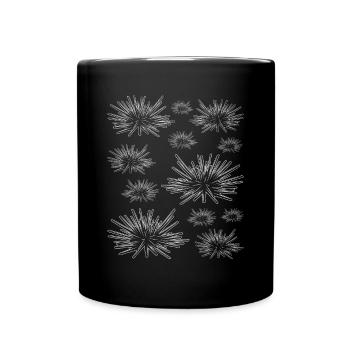 Seeigel Viele Seeigel - Meerestiere Seeigel - Tasse einfarbig - Schwarz - Vorne