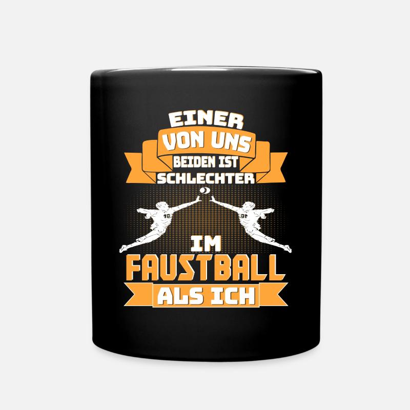 Faustball Einer vom uns beide ist schlechter - Tasse einfarbig - Schwarz