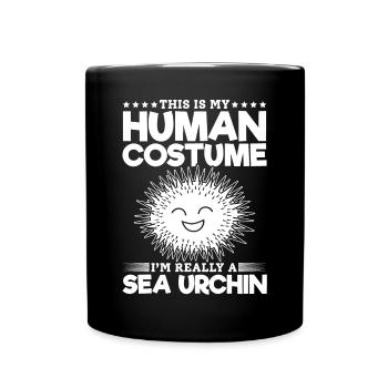 Das ist mein menschliches Kostüm Ich bin wirklich - Tasse einfarbig - Schwarz - Vorne