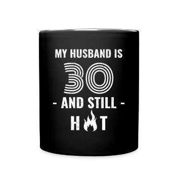 30 years birthday husband - Full Colour Mug - black - Front