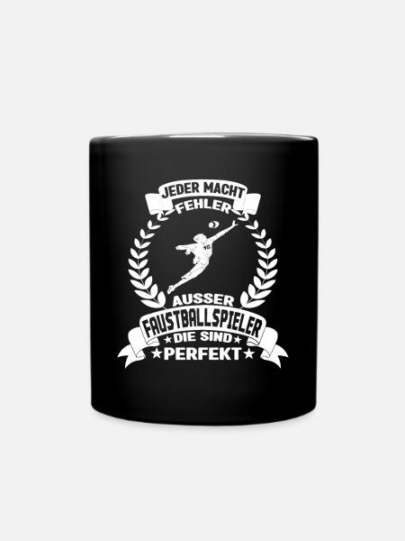 Faustball Alle machen Fehler - Tasse einfarbig - Schwarz