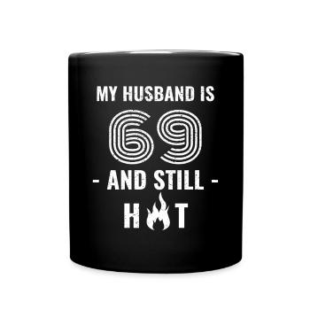 69 years birthday husband - Full Colour Mug - black - Front