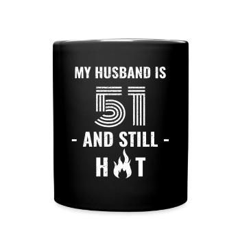 51 years birthday husband - Full Colour Mug - black - Front
