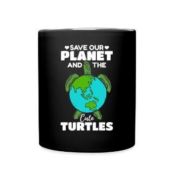 Journée des tortues de mer : Sauvez notre planète - Mug uni - noir - Devant