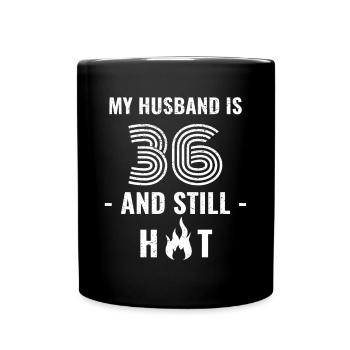 36 years birthday husband - Full Colour Mug - black - Front