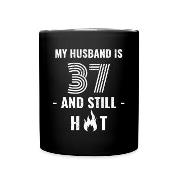 37 years birthday husband - Full Colour Mug - black - Front