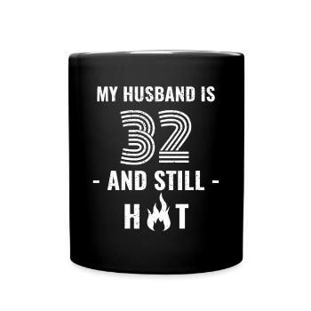 32 years birthday husband - Full Colour Mug - black - Front
