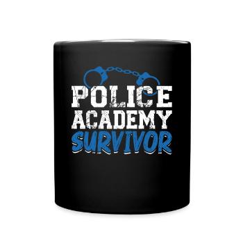 Police Academy Survivor - Police Student - Full Colour Mug - black - Front