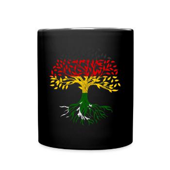 Wurzeln Baum Deutschland Pakistan - Tasse einfarbig - Schwarz - Vorne