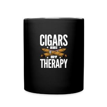 Cigare Fumeur Tabac Cigare Cadeau - Mug uni - noir - Devant