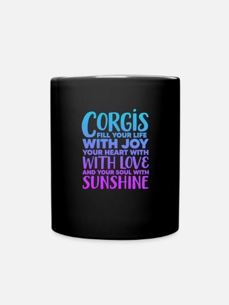 Corgi - Tasse einfarbig - Schwarz
