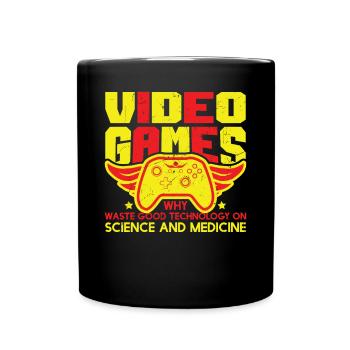 Games Why Waste Technology On Science - Full Colour Mug - black - Front