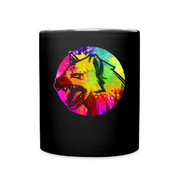 Hyäne - Tasse einfarbig - Schwarz - Vorne