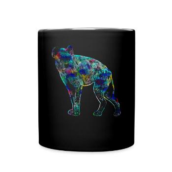 Hyène - Mug uni - noir - Devant