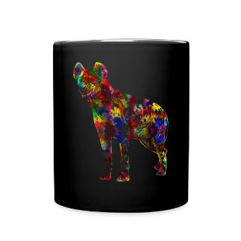 Hyäne - Tasse einfarbig - Schwarz - Vorne