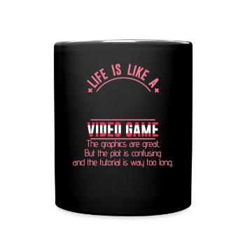 Is Like A Video Game Graphics Plot - Full Colour Mug - black - Front
