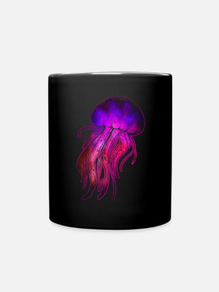 Qualle - Tasse einfarbig - Schwarz