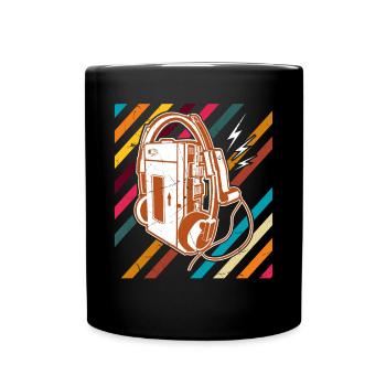 Walkman Artwork Cassette Player - Full Colour Mug - black - Front