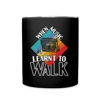 Music Learnt To Walk Walkman - Full Colour Mug - black - Front
