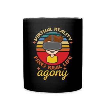 Reality Fixes Real Life Agony VR - Full Colour Mug - black - Front