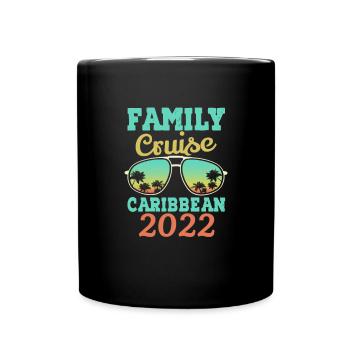 Kreuzfahrt 2022 Karibik - Tasse einfarbig - Schwarz - Vorne