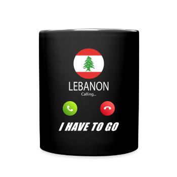 Lebanon calls lusiger flags - Full Colour Mug - black - Front
