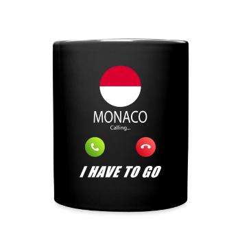Monaco appelle les drapeaux lusiger en disant - Mug uni - noir - Devant