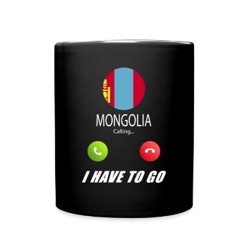 Mongolia calls lusiger flags saying - Full Colour Mug - black - Front