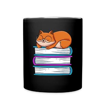 Lesen - Tasse einfarbig - Schwarz - Vorne