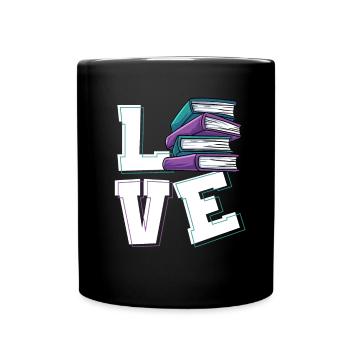 Lesen - Tasse einfarbig - Schwarz - Vorne
