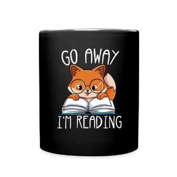 Lesen - Tasse einfarbig - Schwarz - Vorne