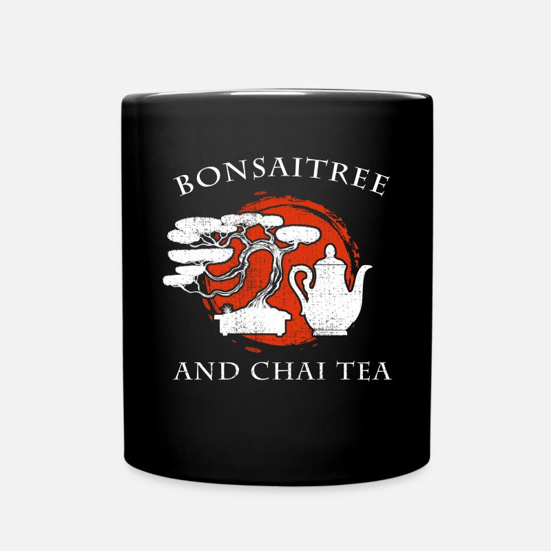 Bonsai Baum Chai Tee lustiges Wortspiel Geschenk - Tasse einfarbig - Schwarz