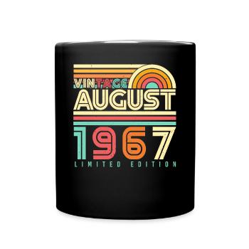 Birthday greeting August 1967 - Full Colour Mug - black - Front