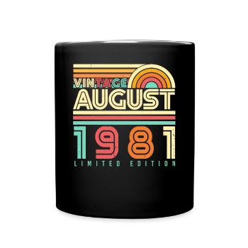 August 1981 Vintage - Tasse einfarbig - Schwarz - Vorne