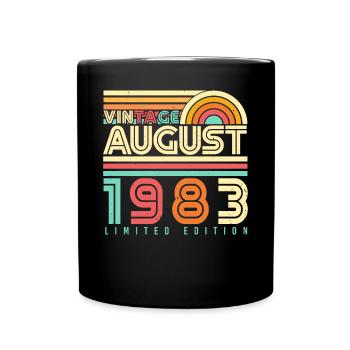 August 1983 Vintage - Tasse einfarbig - Schwarz - Vorne