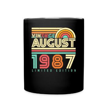 August 1987 Retro - Full Colour Mug - black - Front