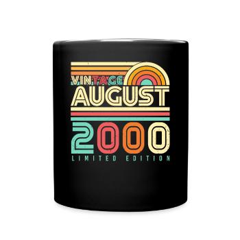 Geboren Im August 2000 - Tasse einfarbig - Schwarz - Vorne
