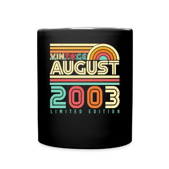 Born in August 2003 - Full Colour Mug - black - Front