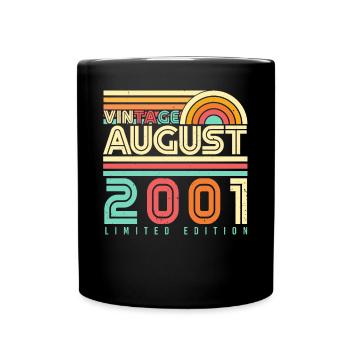 Geboren Im August 2001 - Tasse einfarbig - Schwarz - Vorne