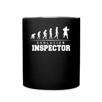 Inspektor T-Shirt - Tasse einfarbig - Schwarz - Vorne