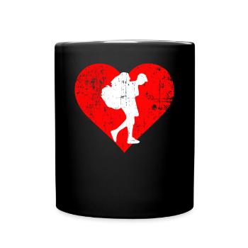 I LOVE CAMPING - Tasse einfarbig - Schwarz - Vorne