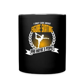 Funny Figure Skating T-Shirt Bday Gift - Tasse einfarbig - Schwarz - Vorne