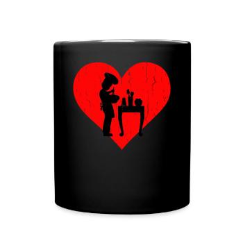 Gotowanie Heart - Full Colour Mug - black - Front