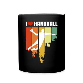 I Love Handball Vintage Edition - Full Colour Mug - black - Front