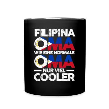 Filipina Philippinenische Oma Philippinen - Tasse einfarbig - Schwarz - Vorne