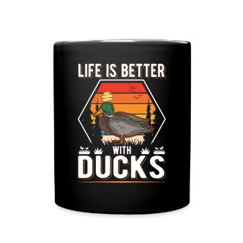 La vie est meilleure avec Ducks Duck Duck Breeder - Mug uni - noir - Devant