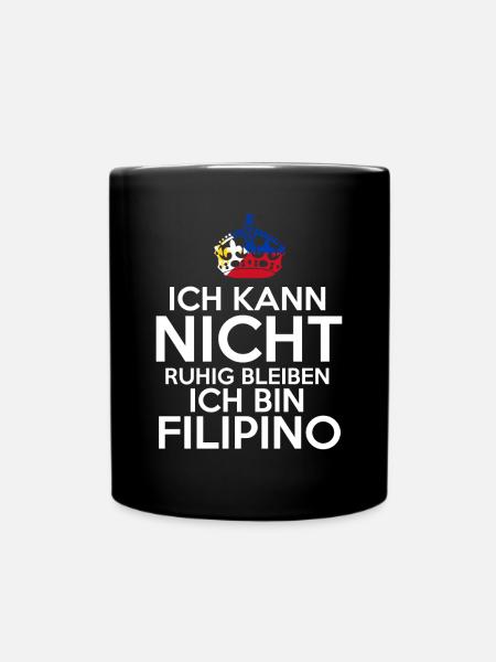 Philippinen Filipino Philippinisches - Tasse einfarbig - Schwarz