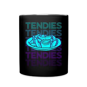 Tendies Chicken Tender Retro - Full Colour Mug - black - Front